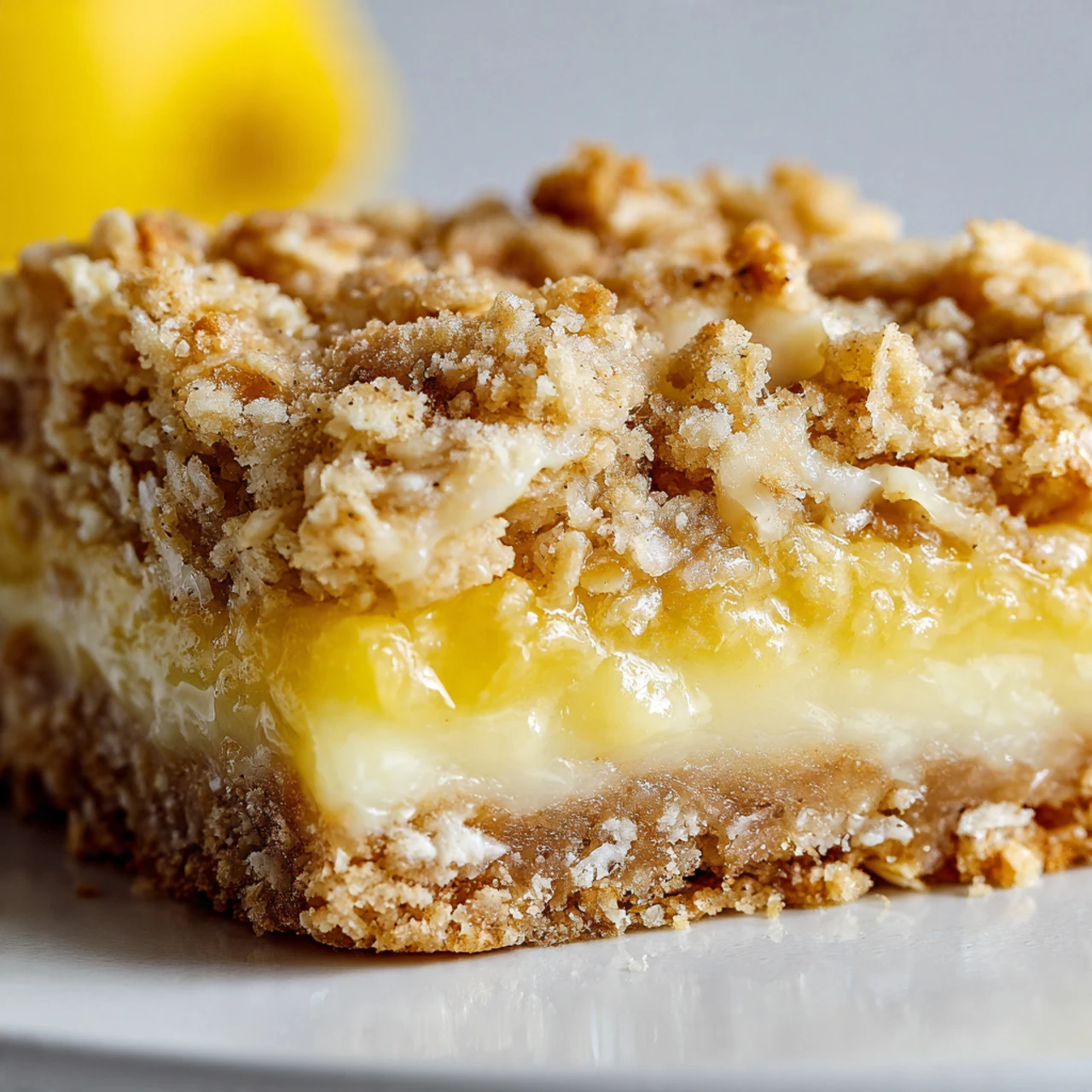 Lemon Oatmeal Crumble Bars