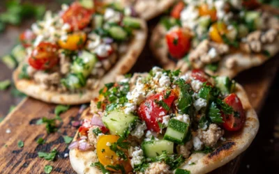 Mediterranean Ground Chicken Pitas for Busy Families