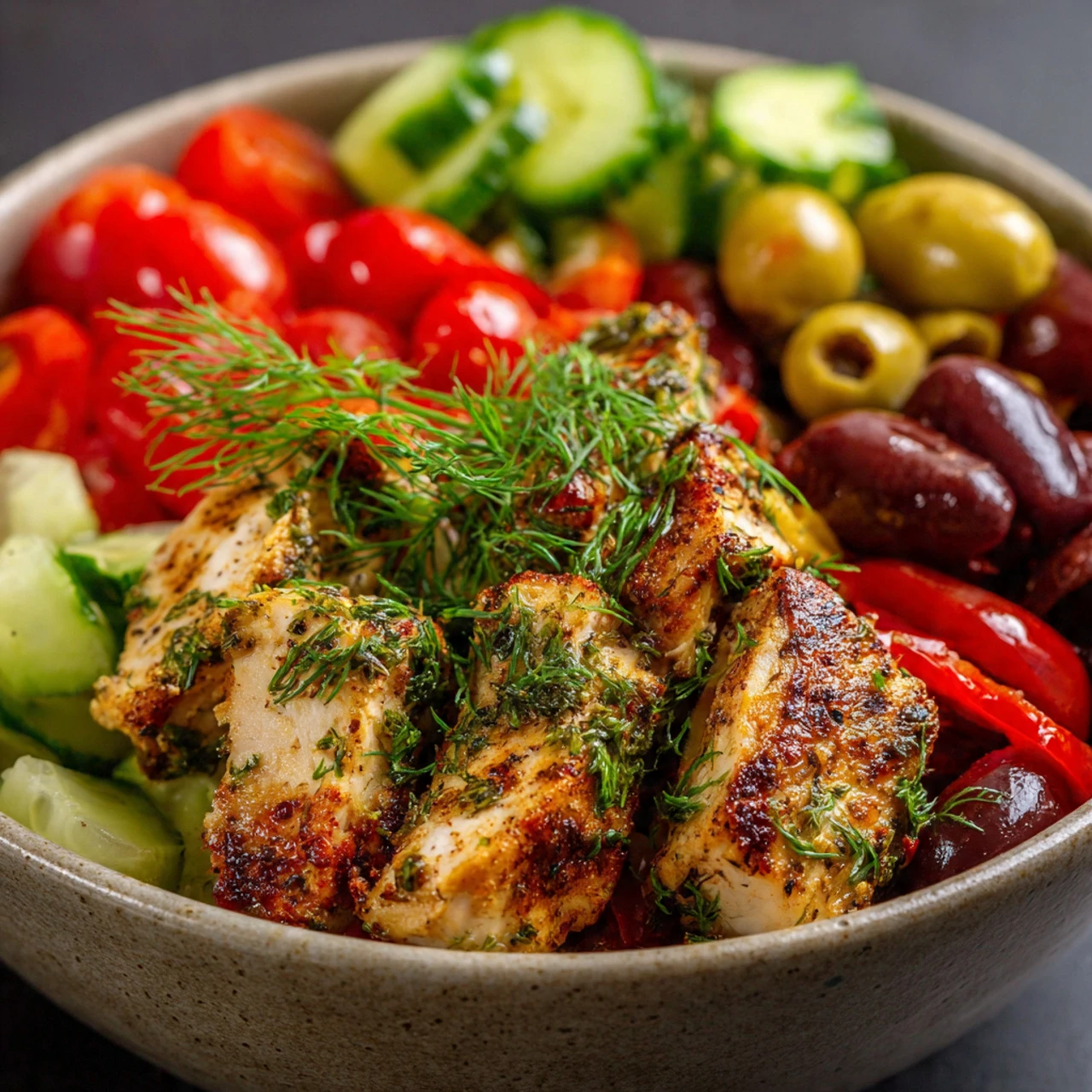 Mediterranean Lemon-Dill Chicken Bowls Mediterranean Lemondill Chicken Bowls Meal Prep