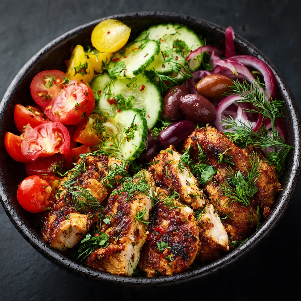 Mediterranean Lemon-Dill Chicken Bowls Mediterranean Lemondill Chicken Bowls Meal Prep