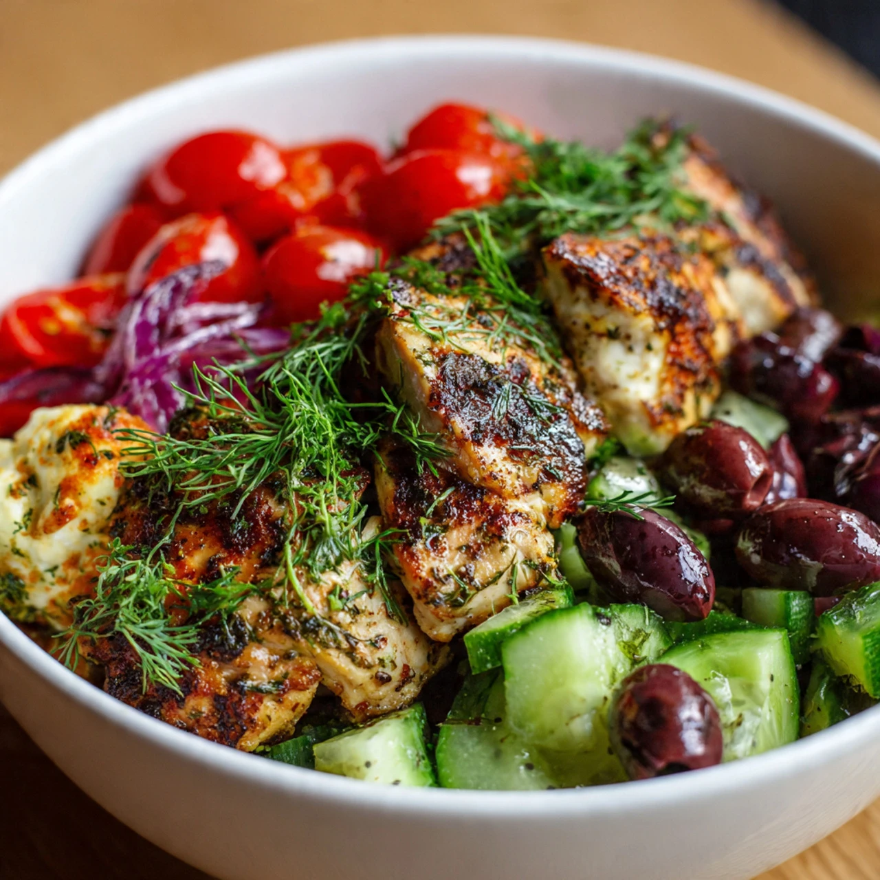 Mediterranean Lemon-Dill Chicken Bowls Mediterranean Lemondill Chicken Bowls Meal Prep