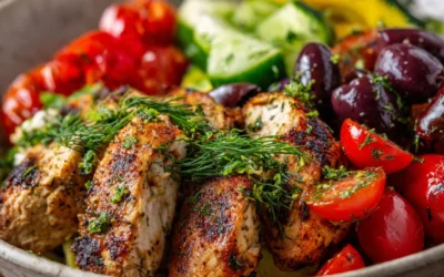 Mediterranean Lemon-Dill Chicken Bowls (Best Meal Prep!)