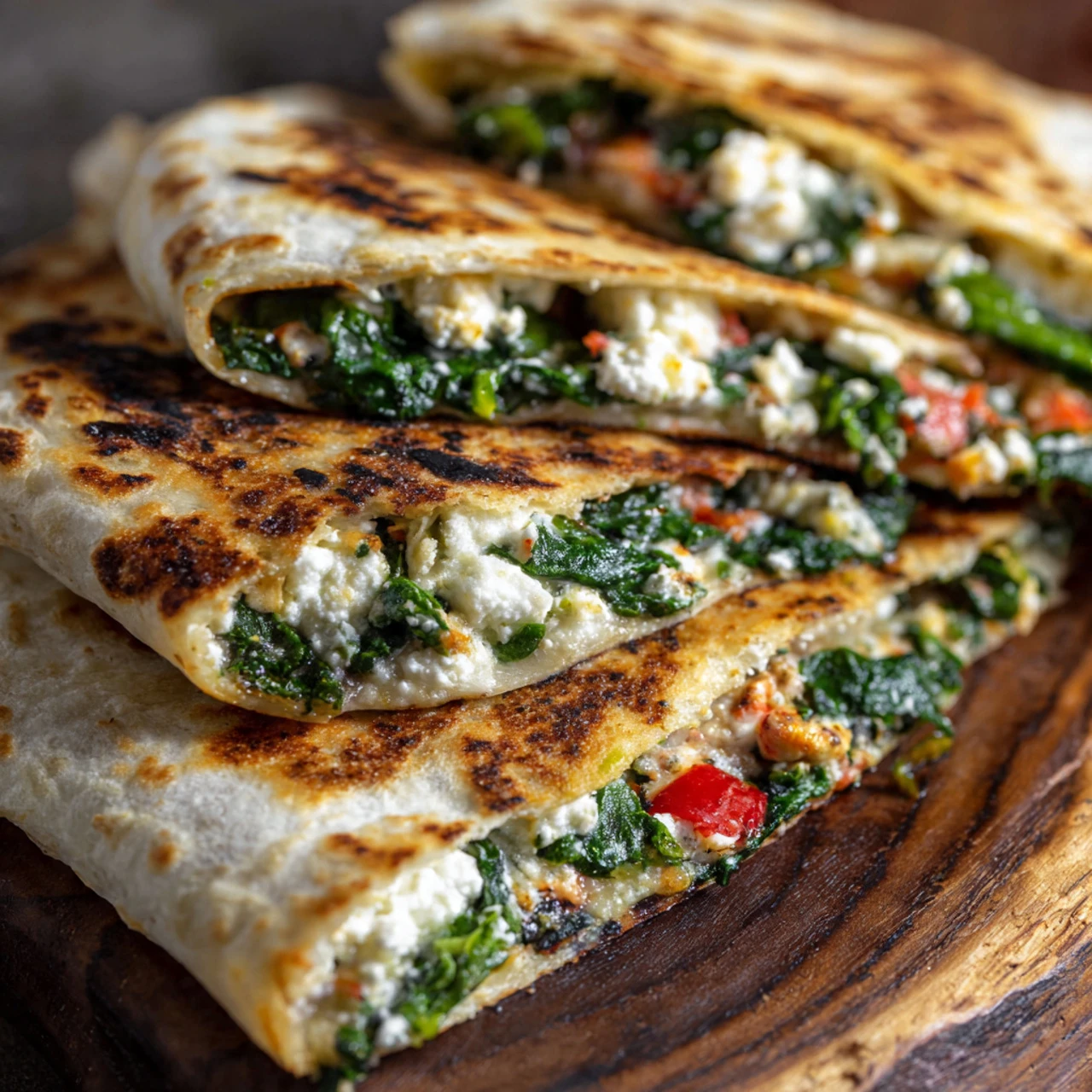 Mediterranean Quesadillas with Spinach, Feta, Mozzarella, and Red Onion: Flavorful Lunch Ideas