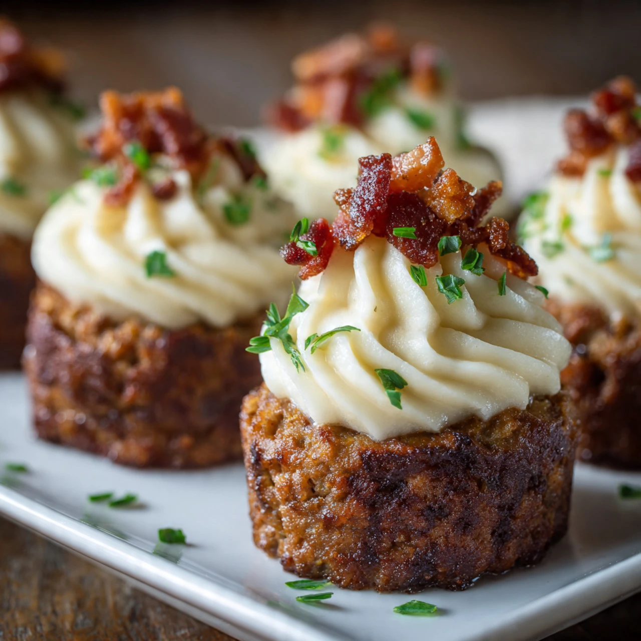 Mini Meatloaf Muffins With Mashed Potato Frosting Mini Meatloaf Muffins Mashed Potato Frosting