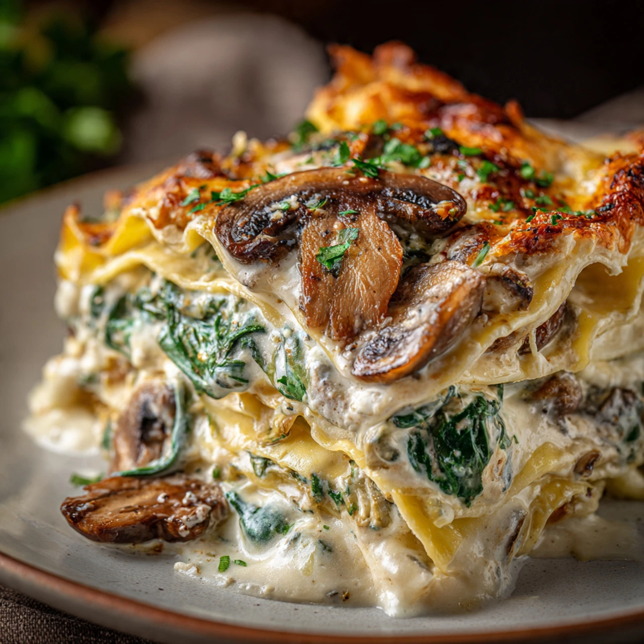 Mushroom And Spinach Lasagna Mushroom Spinach Lasagna