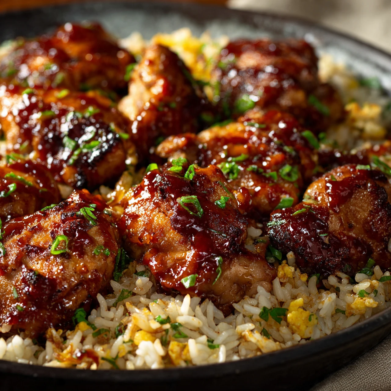 One-Pan Honey BBQ Chicken Rice A Comfort Meal You Will Make Often Onepan Honey Bbq Chicken Rice Comfort Meal