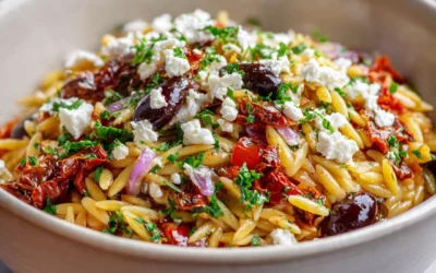 Perfect Orzo Pasta Salad With Feta And Sun Dried Tomatoes