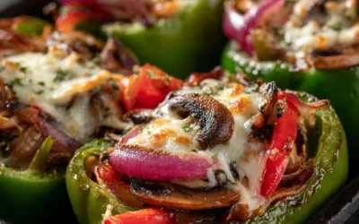 Philly Cheesesteak Stuffed Peppers (Low Carb)