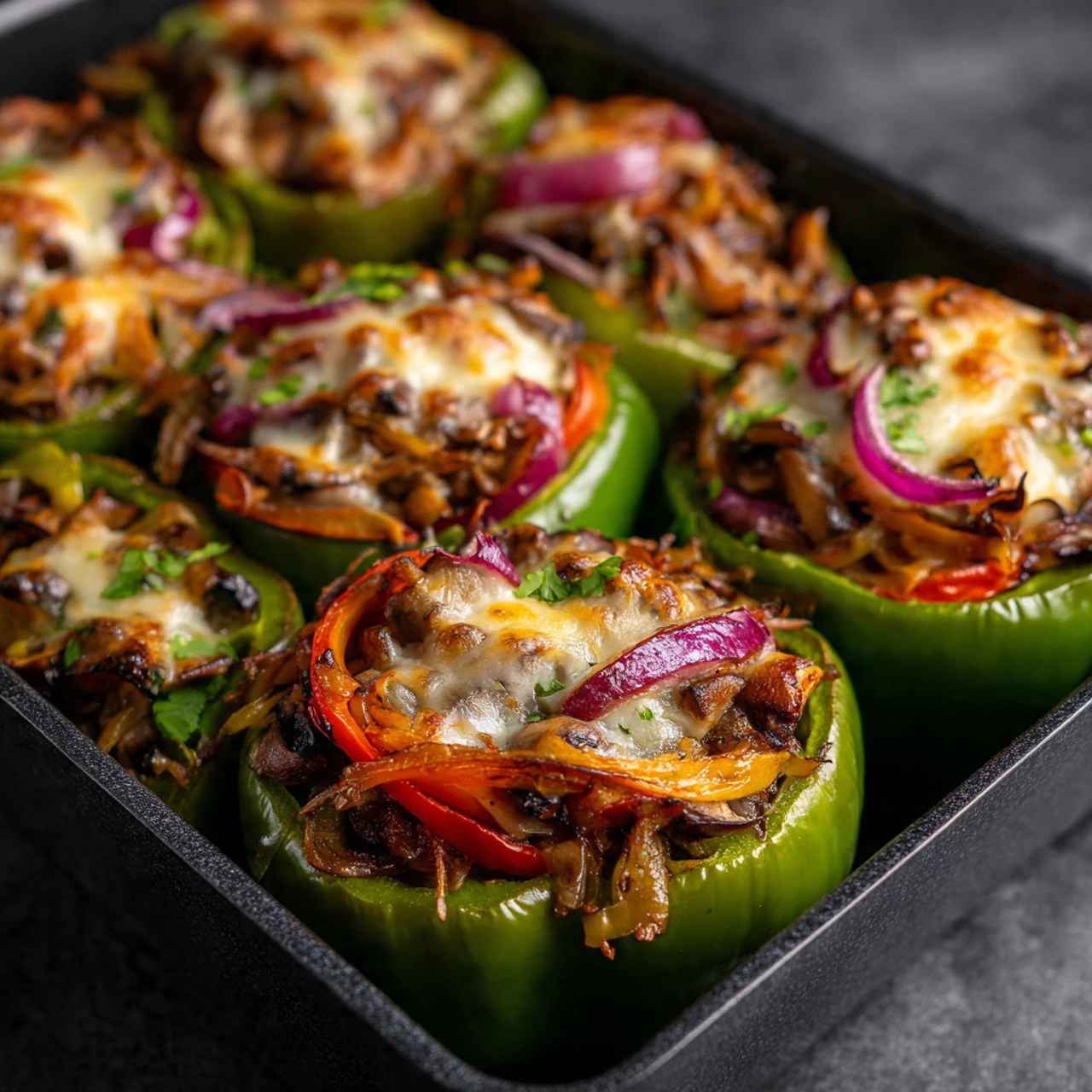 Philly Cheesesteak Stuffed Peppers Philly Cheesesteak Stuffed Peppers Low Carb