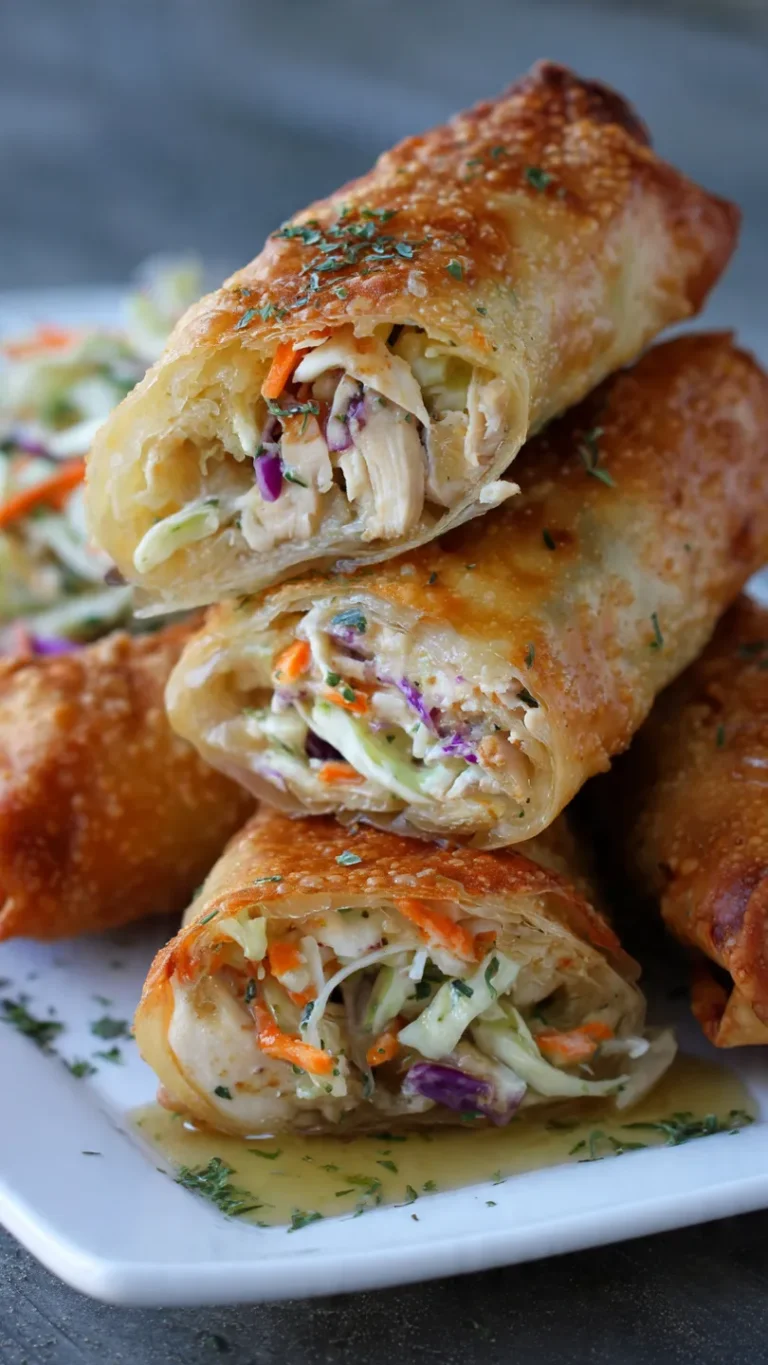 Chicken Coleslaw Egg Rolls Recipe