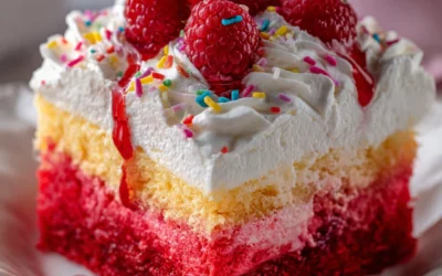 Raspberry Zinger Poke Cake
