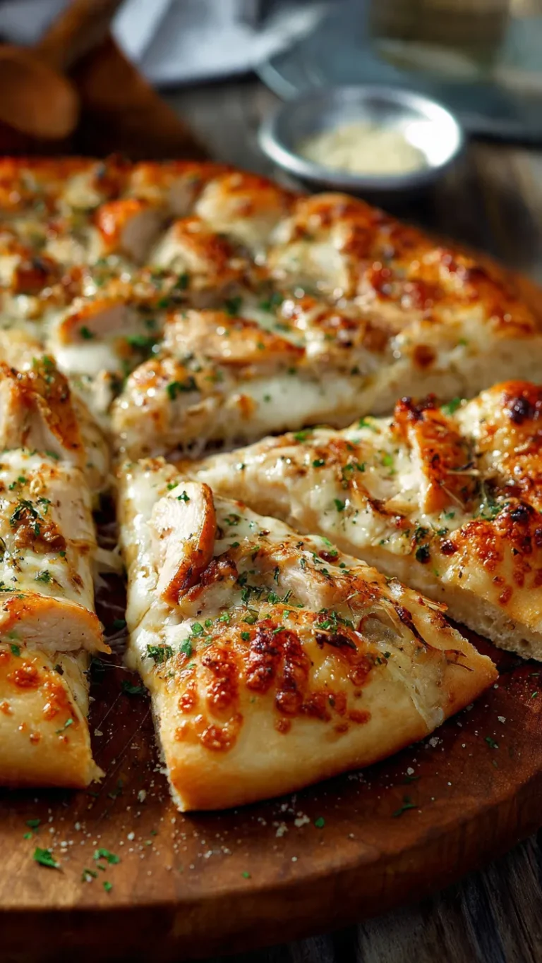 Roasted Garlic White Chicken Pizza (Restaurant-Quality at Home!)