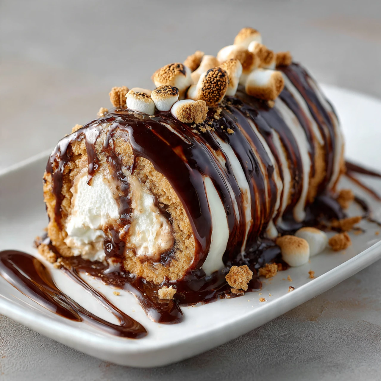 Smores Explosion Cookie Dough Ice Cream Roll Smores Explosion Cookie Dough Ice Cream Roll