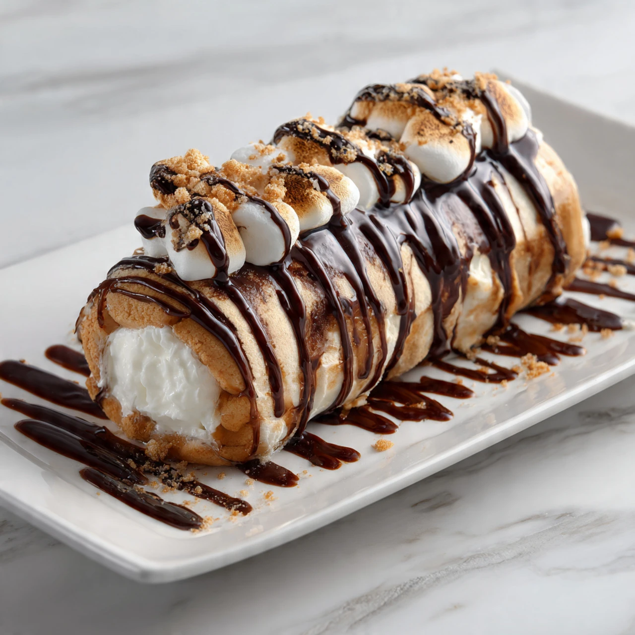 Smores Explosion Cookie Dough Ice Cream Roll Smores Explosion Cookie Dough Ice Cream Roll