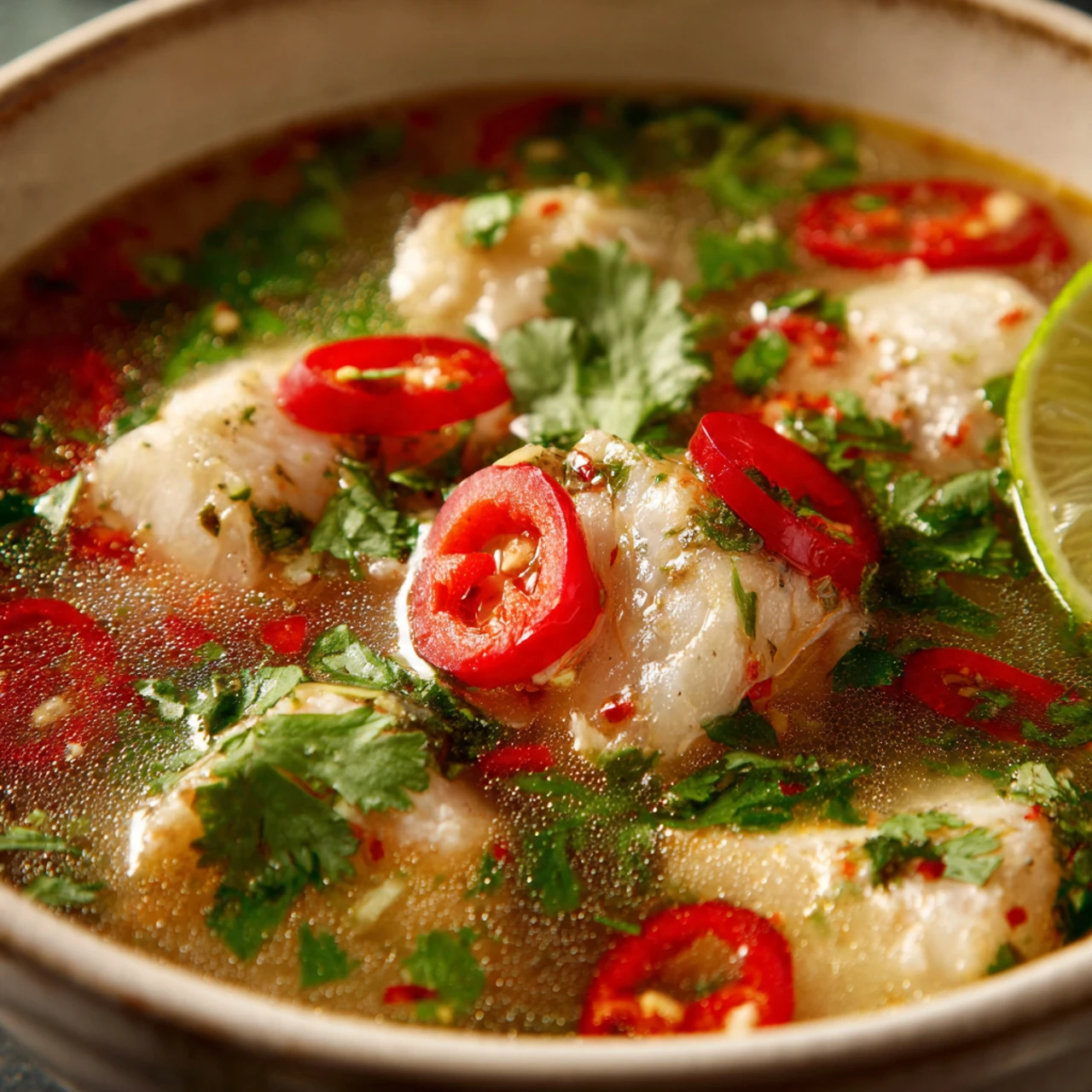 Spicy Lemongrass Fish Soup Spicy Lemongrass Fish Soup