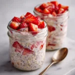 Strawberries And Cream Overnight Oats Strawberries Cream Overnight Oats