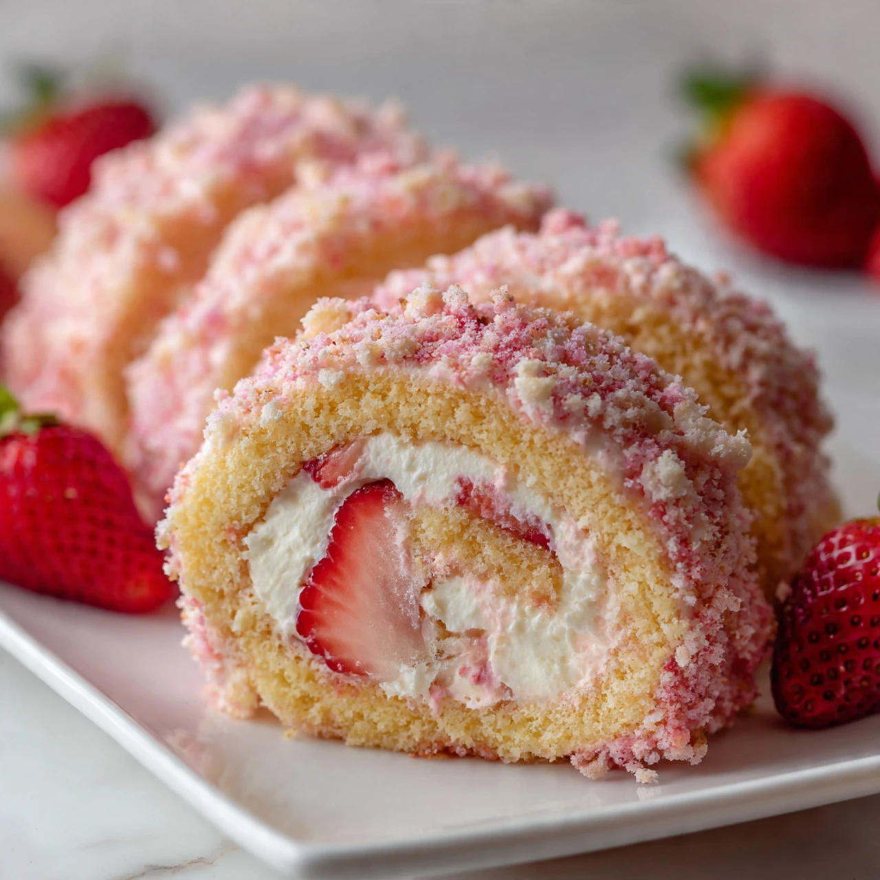 Strawberry Shortcake Cheesecake Rolls Strawberry Shortcake Cheesecake Rolls
