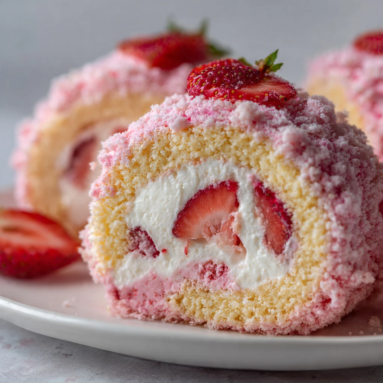 Strawberry Shortcake Cheesecake Rolls