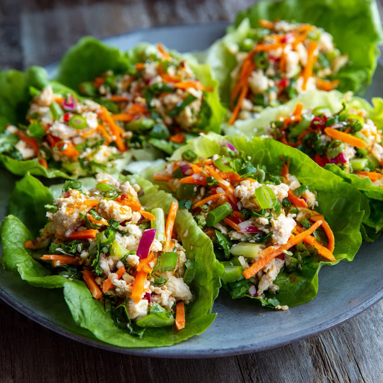 Thai Chicken Lettuce Wraps Thai Chicken Lettuce Wraps