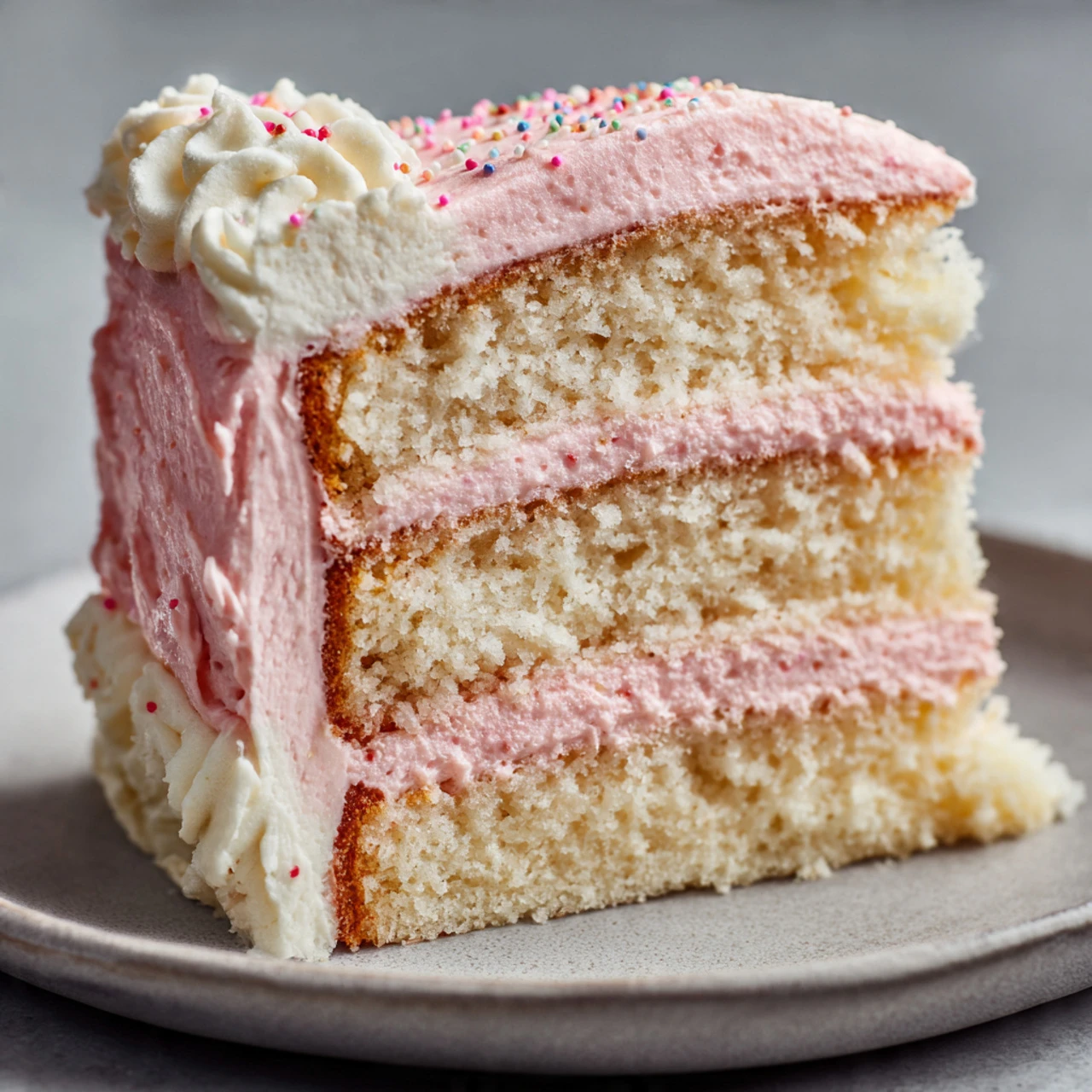 White Almond Cake With Whipped Buttercream Frosting White Almond Cake Whipped Buttercream Frosting