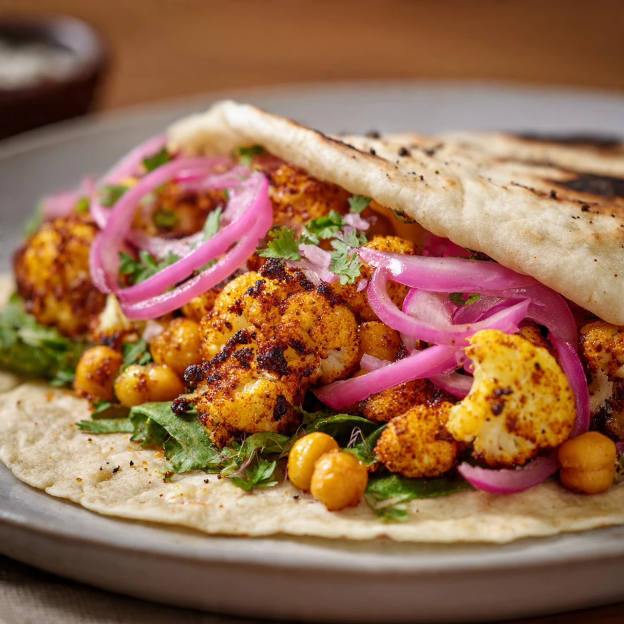 Zesty Chickpea Cauliflower Wrap With Lime Zesty Chickpea Cauliflower Wrap Lime