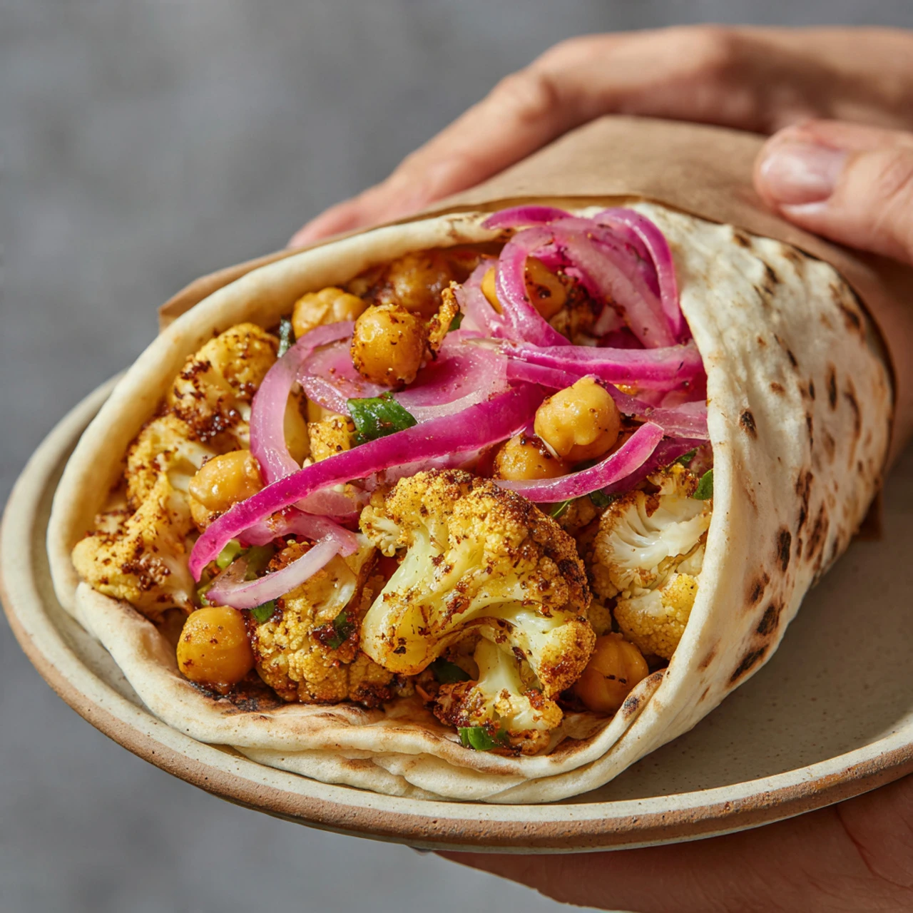 Zesty Chickpea Cauliflower Wrap With Lime Zesty Chickpea Cauliflower Wrap Lime