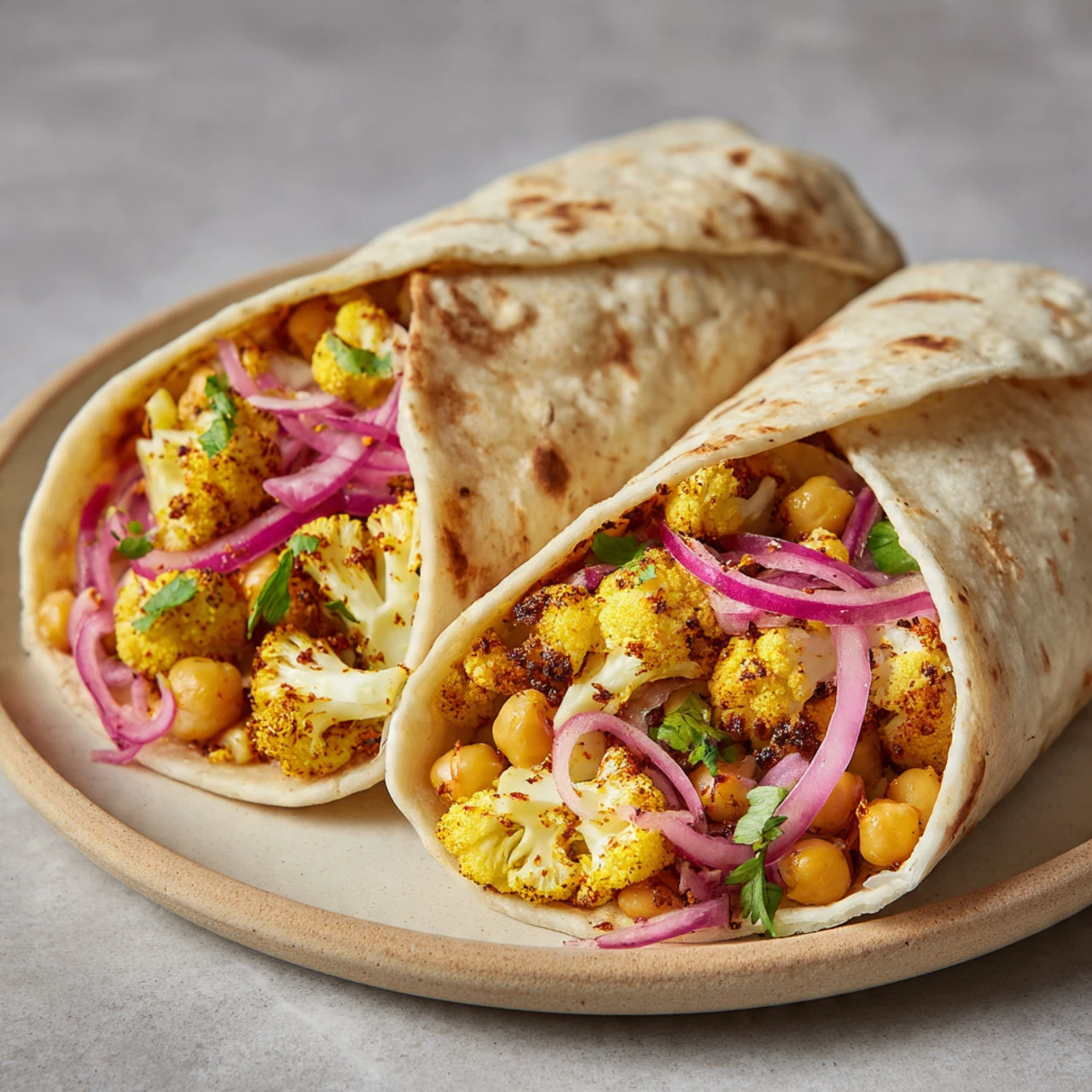 Zesty Chickpea Cauliflower Wrap With Lime Zesty Chickpea Cauliflower Wrap Lime