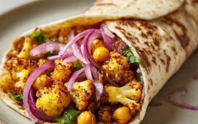Zesty Chickpea Cauliflower Wrap with Lime