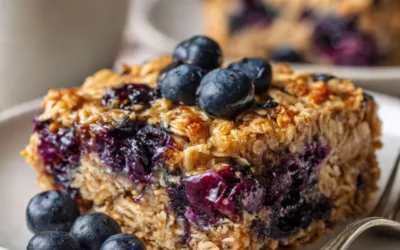 Zucchini Blueberry Baked Oatmeal
