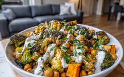 Roasted Veggies with Tahini-Yogurt Magic (Creamy, Nutty & So Satisfying)