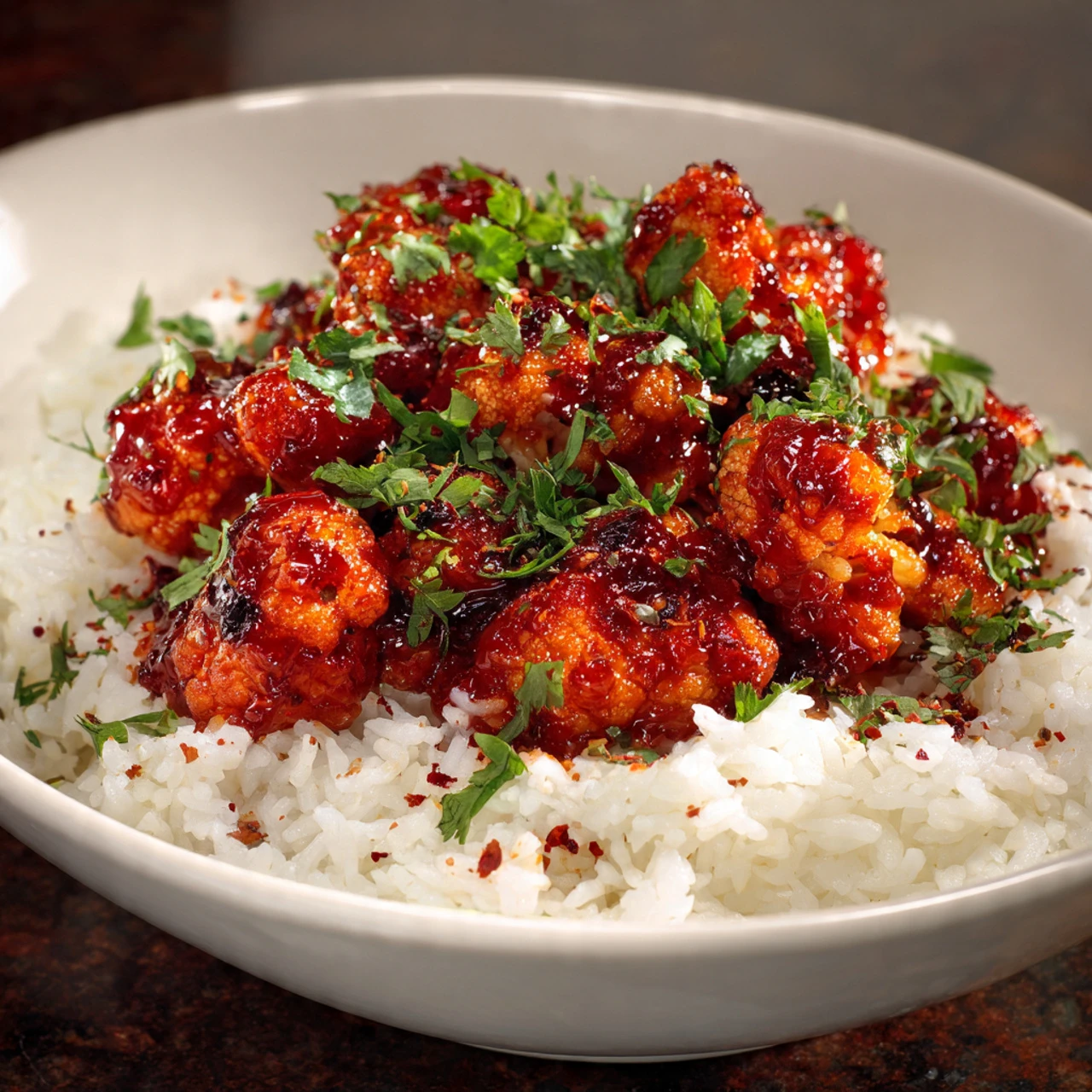 Air-Fried Korean Chili Cauliflower (Vegan) Airfried Korean Chili Cauliflower Vegan