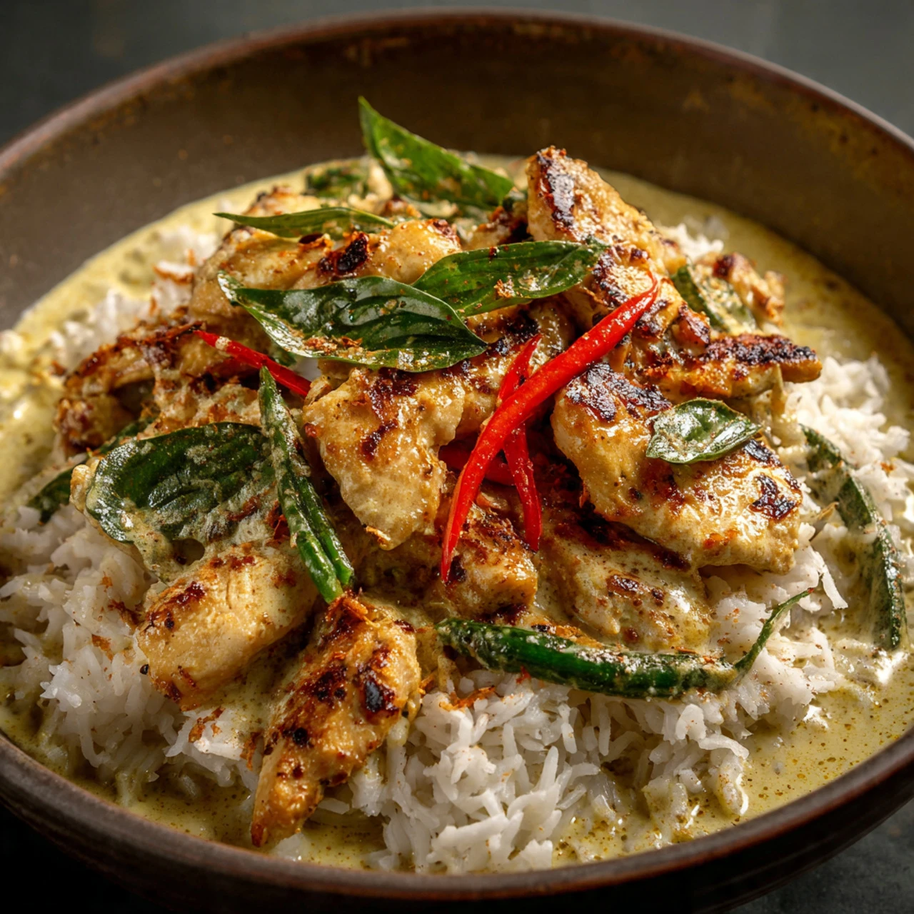 Basil Chicken In Coconut Curry Sauce Basil Chicken Coconut Curry Sauce
