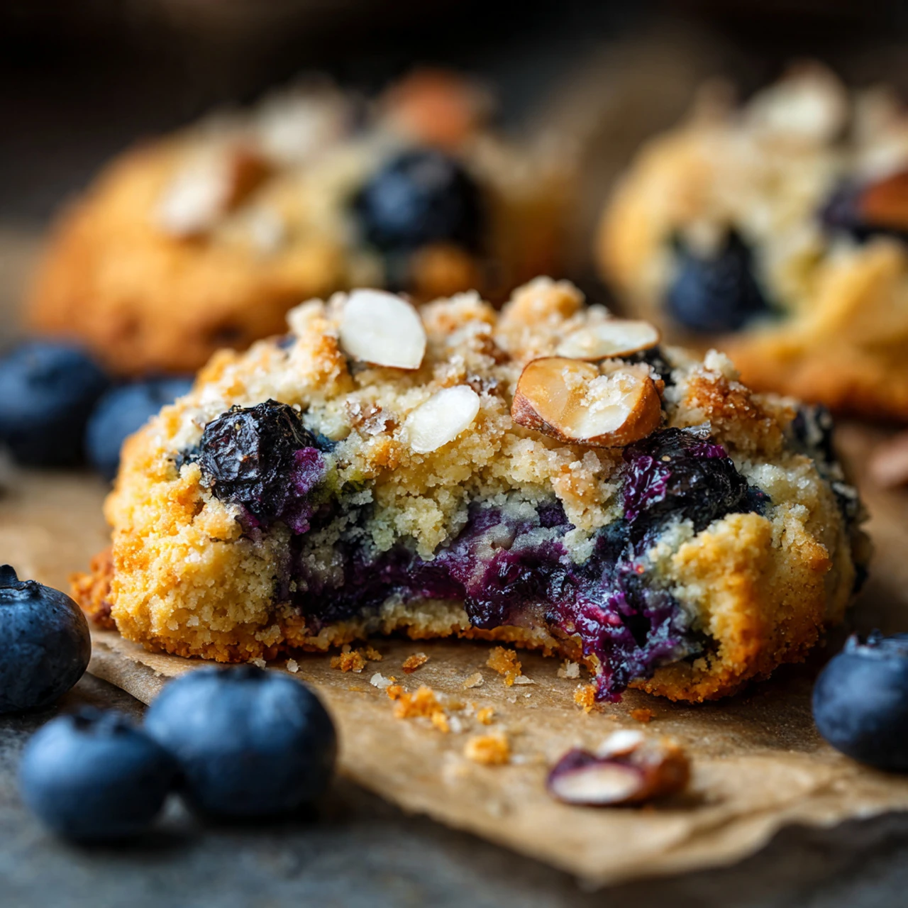 Blueberry Muffin Cookies -Crumbl Copycat Blueberry Muffin Cookies Crumbl Copycat