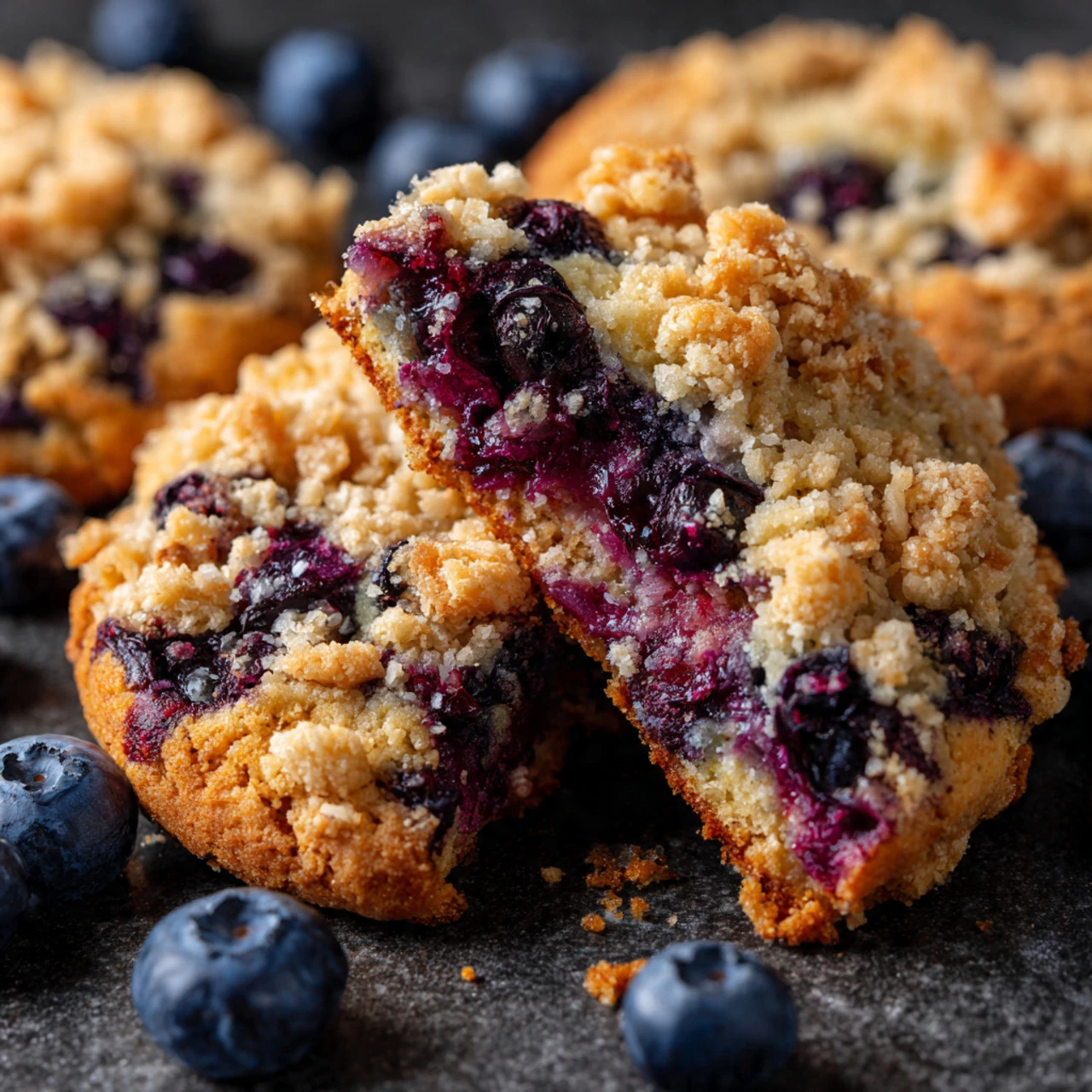 Blueberry Muffin Cookies -Crumbl Copycat Blueberry Muffin Cookies Crumbl Copycat