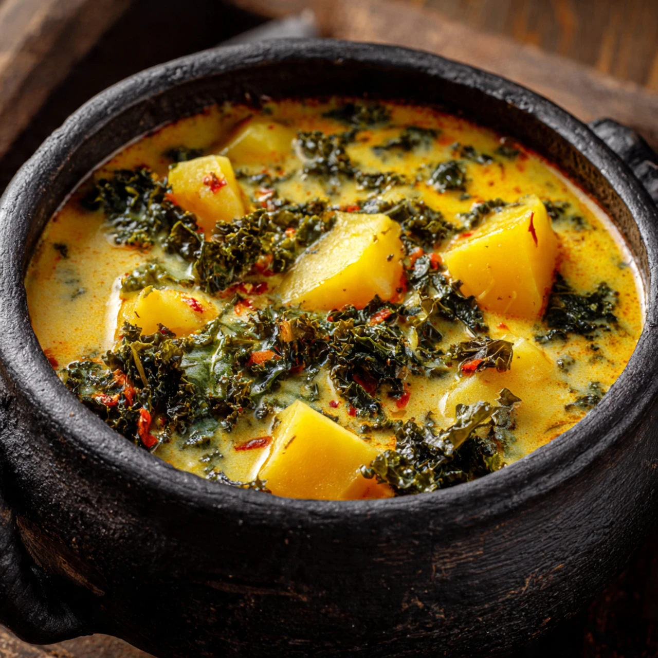 Butternut Squash Kale and White Bean Soup