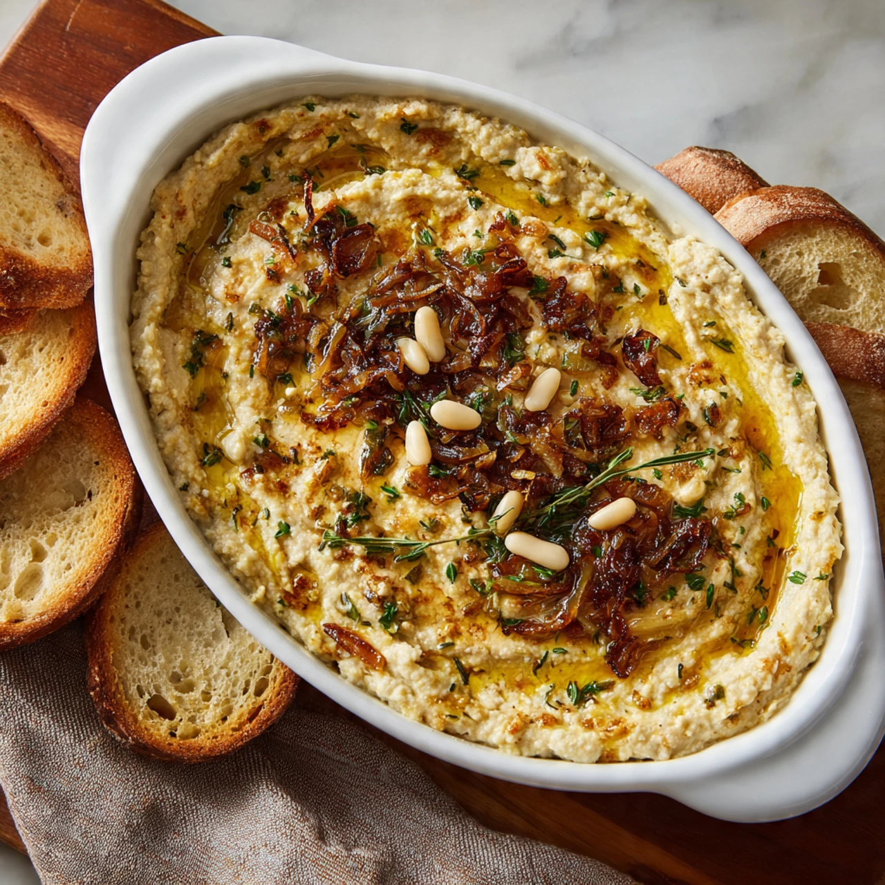 Caramelized Onion White Bean Dip