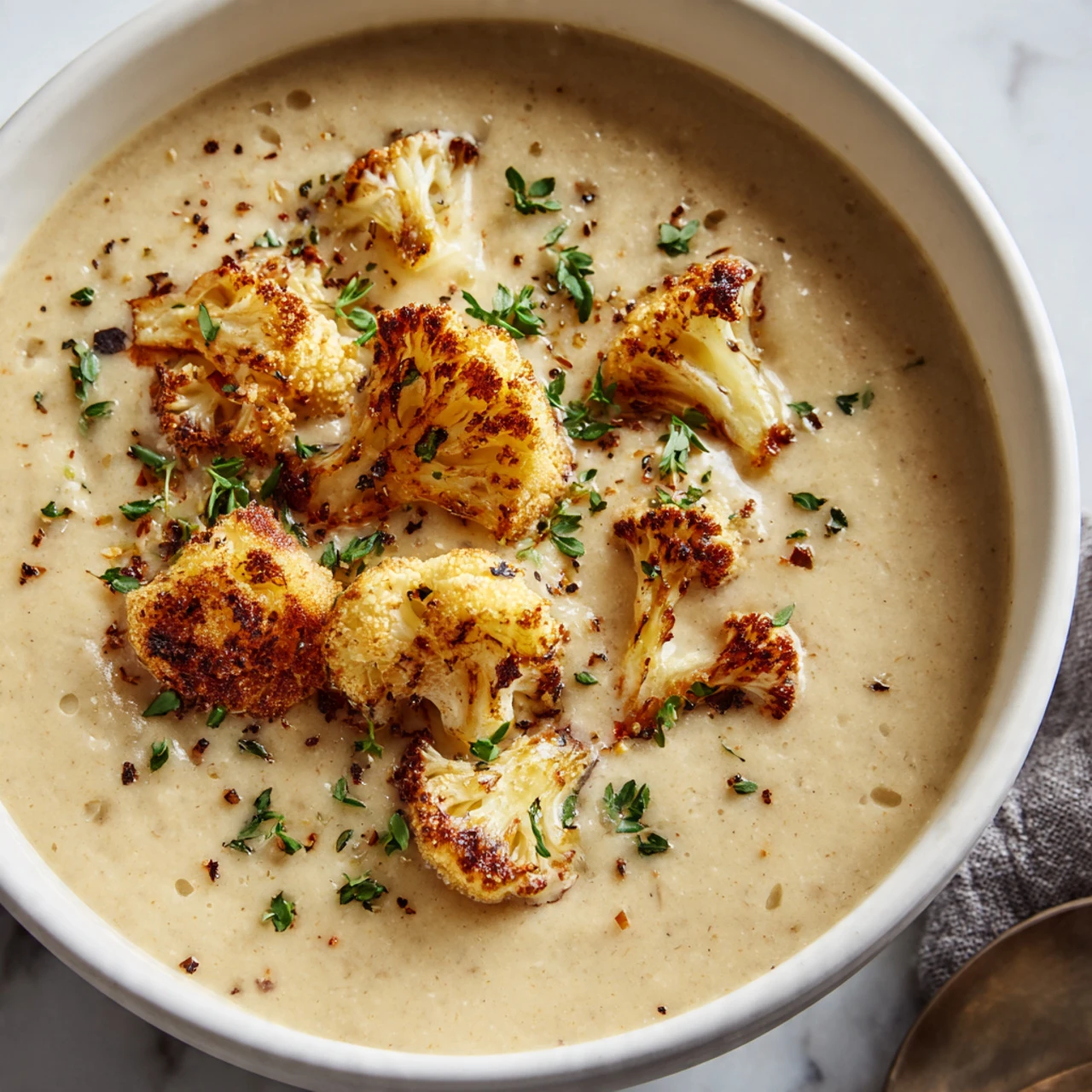 Creamy Cauliflower White Bean Soup Creamy Cauliflower White Bean Soup