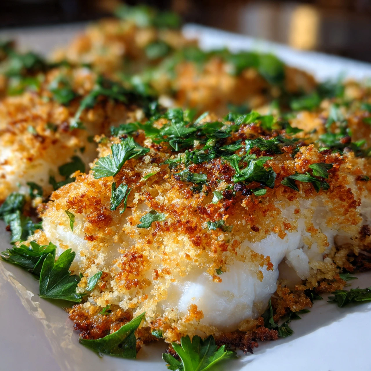 Crispy Mayonnaise & Panko Crusted Baked Fish Recipe