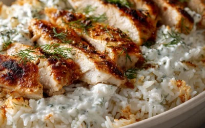 Dump-and-Bake Chicken Tzatziki Casserole