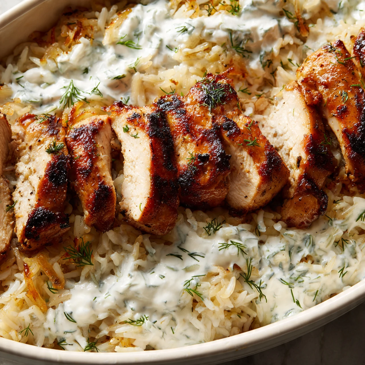 Dump-and-Bake Chicken Tzatziki Casserole Dumpandbake Chicken Tzatziki Casserole