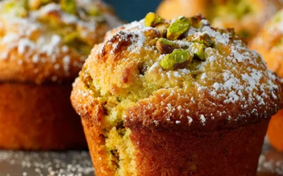 Easy Bakery Style Pistachio Muffins