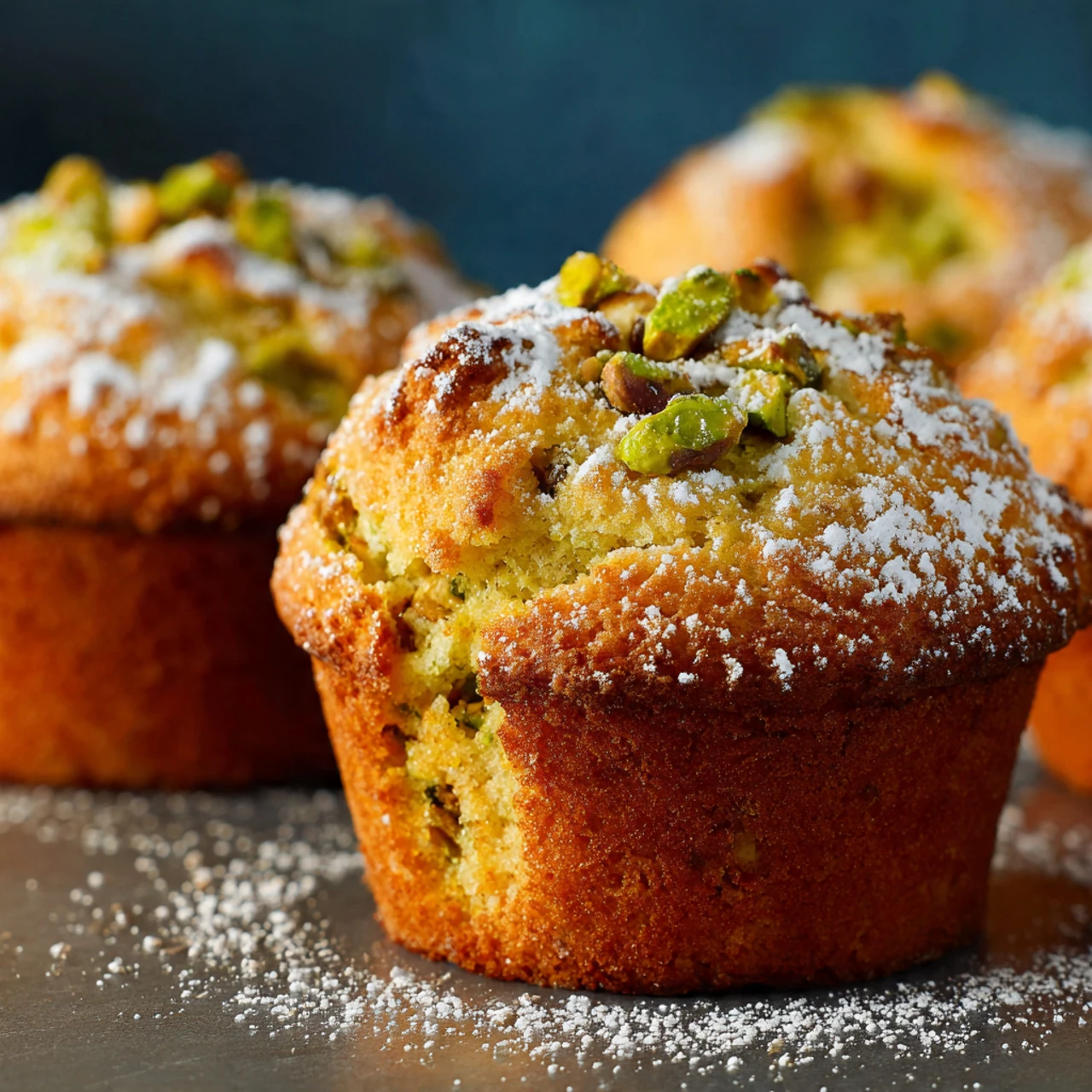 Easy Bakery Style Pistachio Muffins