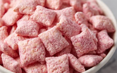 Fluffy Strawberry Shortcake Puppy Chow