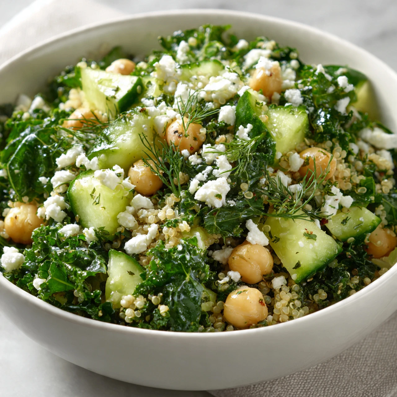 Fresh Healthy Kale Quinoa Salad