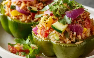 Greek Chicken Stuffed Peppers