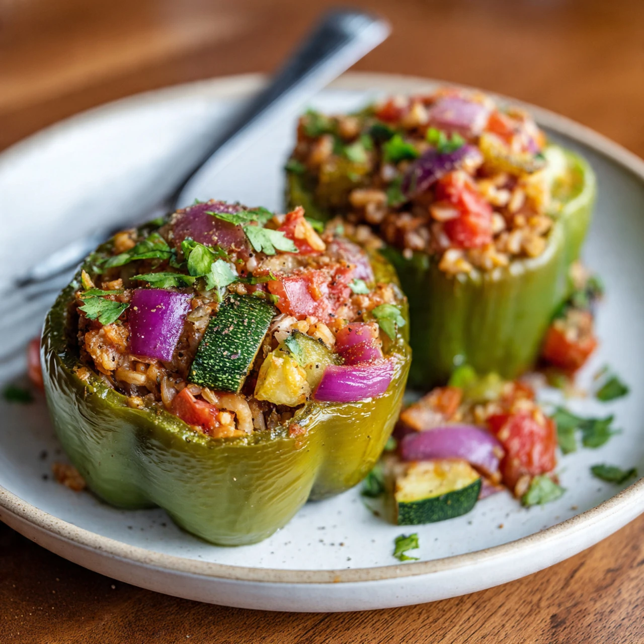 Greek Chicken Stuffed Peppers Greek Chicken Stuffed Peppers