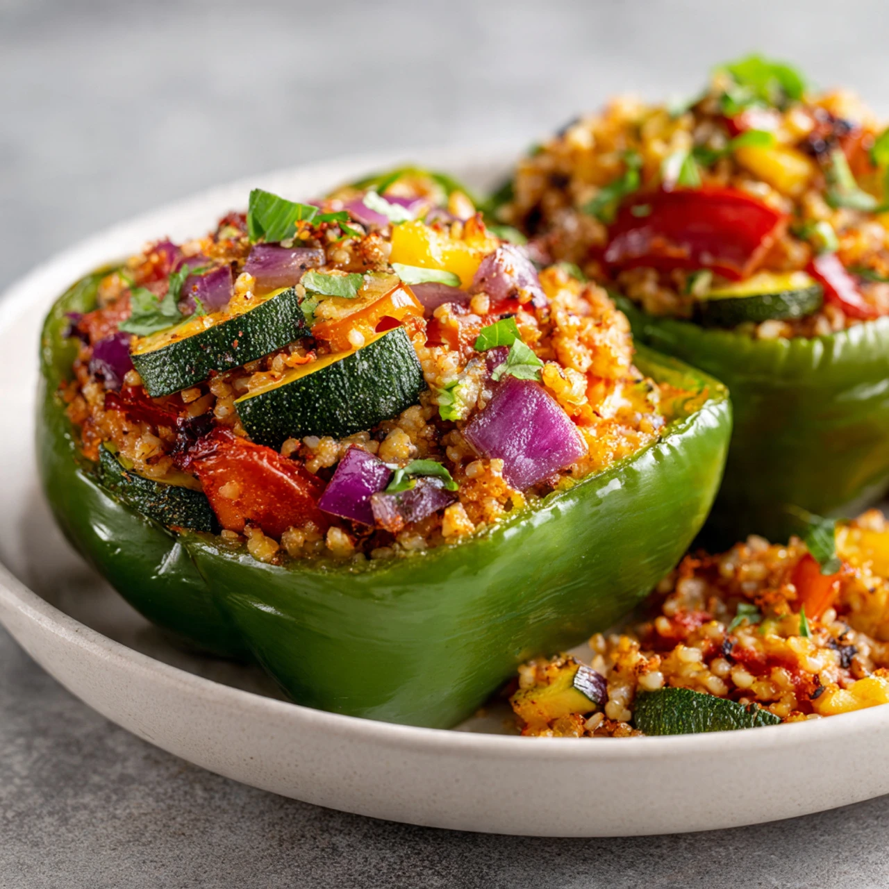 Greek Chicken Stuffed Peppers Greek Chicken Stuffed Peppers