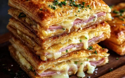 Ham and Cheese Butter Swim Biscuits Recipe