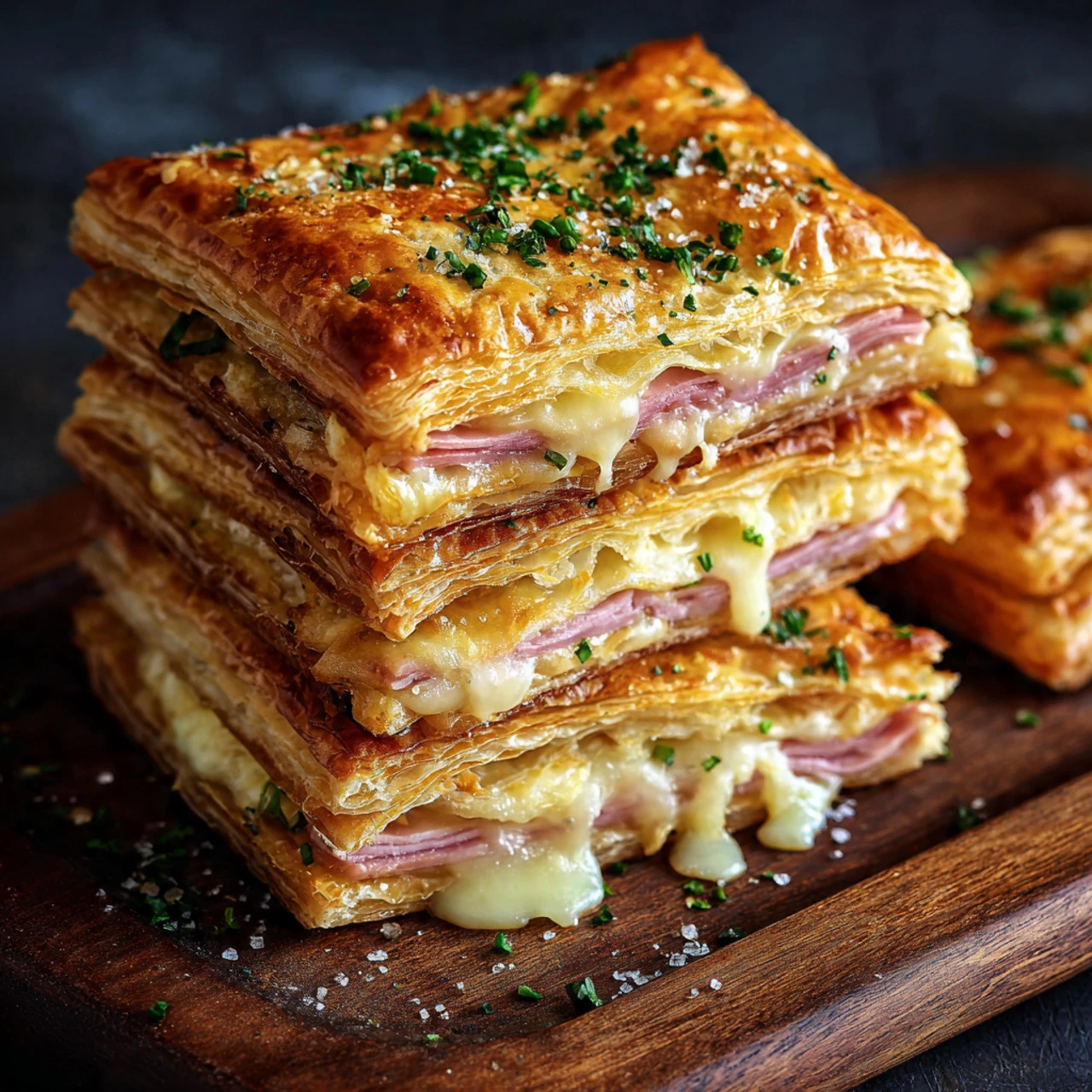 Ham and Cheese Butter Swim Biscuits Recipe