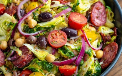 Italian Chopped Brussels Sprouts Salad